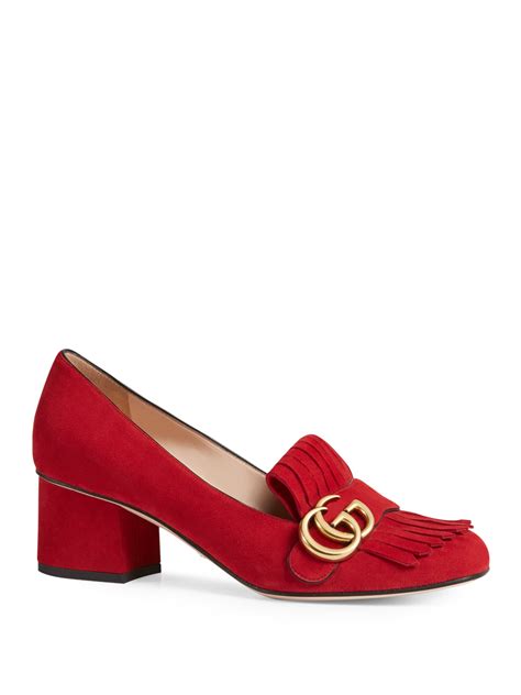 gucci marmont red shoes|Gucci Marmont second hand.